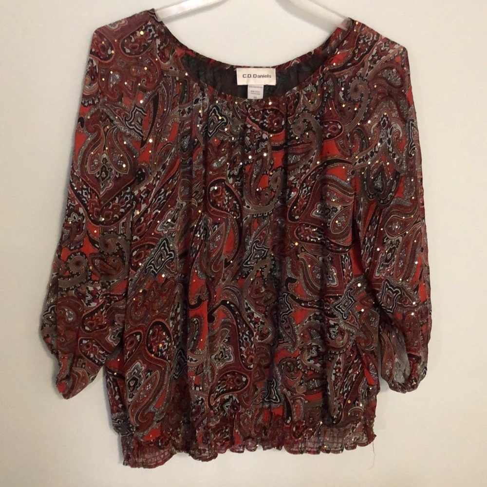 SEQUINED BLOUSE